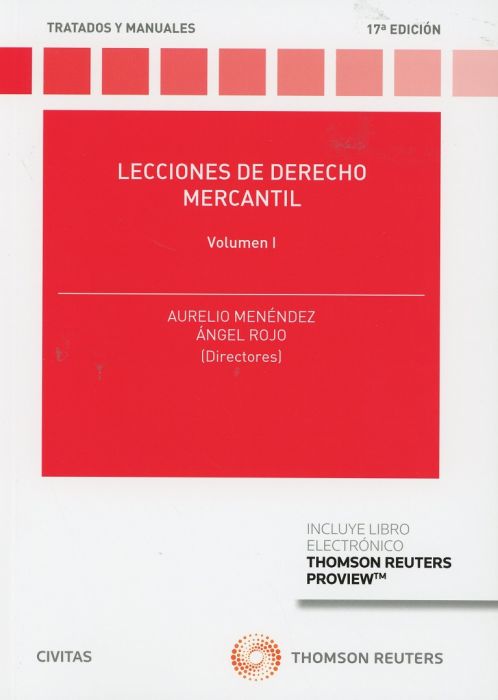 Lecciones de Derecho Mercantil. Tomo 1. Edición 2019